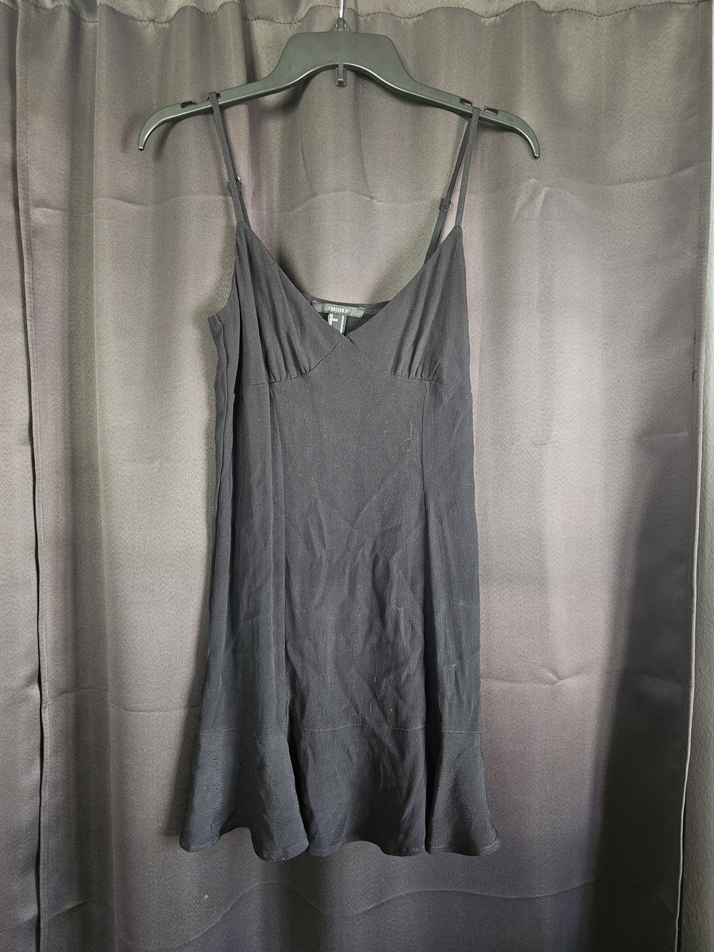 Forever 21 Black V-Neck Slip Dress